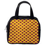 Polka Dot Purple Yellow Classic Handbags (One Side) Front