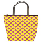 Polka Dot Purple Yellow Bucket Bags Front