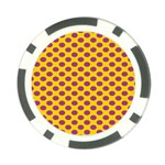 Polka Dot Purple Yellow Poker Chip Card Guard (10 pack) Front