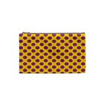 Polka Dot Purple Yellow Cosmetic Bag (Small) 
