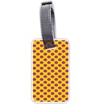 Polka Dot Purple Yellow Luggage Tags (One Side) 