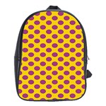 Polka Dot Purple Yellow School Bags (XL) 