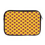 Polka Dot Purple Yellow Apple MacBook Pro 17  Zipper Case Front