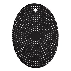 Round Stitch Scrapbook Circle Stitching Template Polka Dot Oval Ornament (two Sides) by Mariart