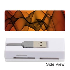 Transparent Waves Wave Orange Memory Card Reader (stick)  by Mariart