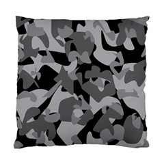 Urban Initial Camouflage Grey Black Standard Cushion Case (one Side) by Mariart