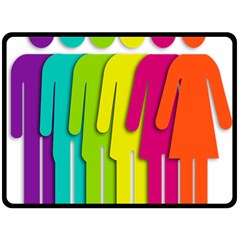 Trans Gender Purple Green Blue Yellow Red Orange Color Rainbow Sign Double Sided Fleece Blanket (large)  by Mariart