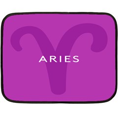 Zodiac Aries Double Sided Fleece Blanket (mini)  by Mariart