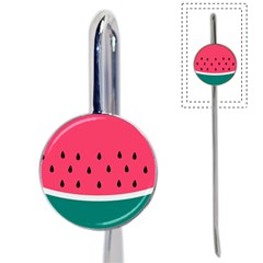 Watermelon Red Green White Black Fruit Book Mark by Mariart