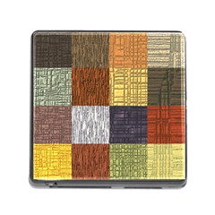 Blocky Filters Yellow Brown Purple Red Grey Color Rainbow Memory Card Reader (square) by Mariart