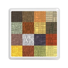 Blocky Filters Yellow Brown Purple Red Grey Color Rainbow Memory Card Reader (square)  by Mariart