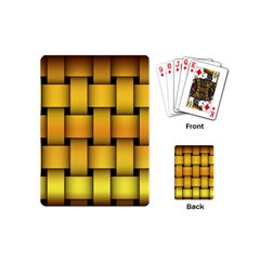 Rough Gold Weaving Pattern Playing Cards (mini)  by Simbadda