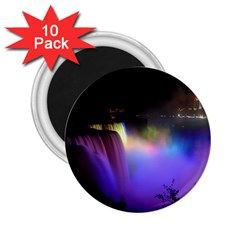 Niagara Falls Dancing Lights Colorful Lights Brighten Up The Night At Niagara Falls 2 25  Magnets (10 Pack)  by Simbadda