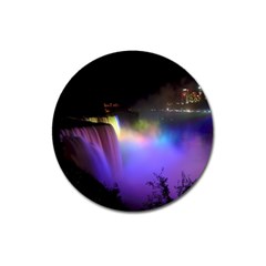 Niagara Falls Dancing Lights Colorful Lights Brighten Up The Night At Niagara Falls Magnet 3  (round) by Simbadda