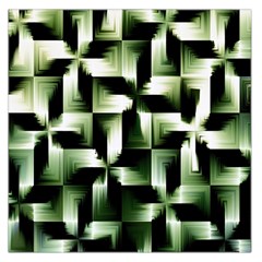 Green Black And White Abstract Background Of Squares Large Satin Scarf (square) by Simbadda