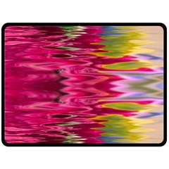 Abstract Pink Colorful Water Background Double Sided Fleece Blanket (large)  by Simbadda