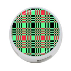 Bright Christmas Abstract Background Christmas Colors Of Red Green And Black Make Up This Abstract 4-port Usb Hub (one Side) by Simbadda