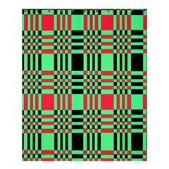 Bright Christmas Abstract Background Christmas Colors Of Red Green And Black Make Up This Abstract Shower Curtain 60  X 72  (medium)  by Simbadda