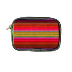 Fiesta Stripe Bright Colorful Neon Stripes Cinco De Mayo Background Coin Purse by Simbadda