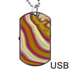 Artificial Colorful Lava Background Dog Tag Usb Flash (one Side) by Simbadda