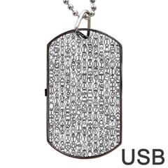 Abstract Knots Background Design Pattern Dog Tag Usb Flash (one Side) by Simbadda