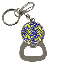 Blue Yellow Wave Abstract Background Button Necklaces