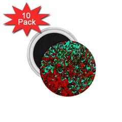 Red Turquoise Abstract Background 1 75  Magnets (10 Pack) 