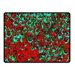 Red Turquoise Abstract Background Fleece Blanket (small)