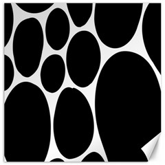 Dalmatian Black Spot Stone Canvas 16  X 16   by Mariart
