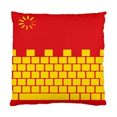 Firewall Bridge Signal Yellow Red Standard Cushion Case (one Side) by Mariart
