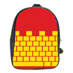 Firewall Bridge Signal Yellow Red School Bags (xl)  by Mariart