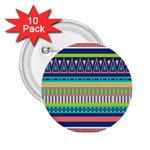 Aztec Triangle Chevron Wave Plaid Circle Color Rainbow 2.25  Buttons (10 pack) 