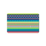 Aztec Triangle Chevron Wave Plaid Circle Color Rainbow Magnet (Name Card)