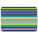 Aztec Triangle Chevron Wave Plaid Circle Color Rainbow Large Doormat 