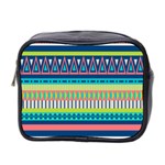 Aztec Triangle Chevron Wave Plaid Circle Color Rainbow Mini Toiletries Bag 2-Side