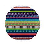 Aztec Triangle Chevron Wave Plaid Circle Color Rainbow Standard 15  Premium Round Cushions