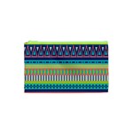 Aztec Triangle Chevron Wave Plaid Circle Color Rainbow Cosmetic Bag (XS)