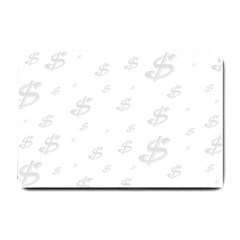 Dollar Sign Transparent Small Doormat  by Mariart