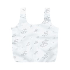 Dollar Sign Transparent Full Print Recycle Bags (m)  by Mariart