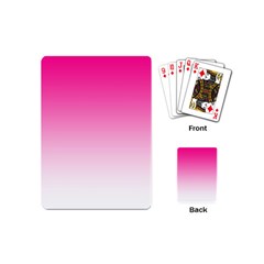 Gradients Pink White Playing Cards (mini)  by Mariart