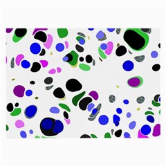 Colorful Random Blobs Background Large Glasses Cloth (2-side) by Nexatart