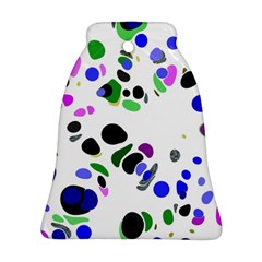 Colorful Random Blobs Background Bell Ornament (two Sides) by Nexatart