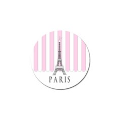 Pink Paris Eiffel Tower Stripes France Golf Ball Marker (10 Pack) by Mariart