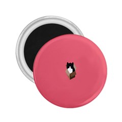 Minimalism Cat Pink Animals 2 25  Magnets by Mariart