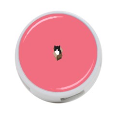 Minimalism Cat Pink Animals 4-port Usb Hub (two Sides)  by Mariart