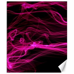 Abstract Pink Smoke On A Black Background Canvas 20  X 24   by Nexatart