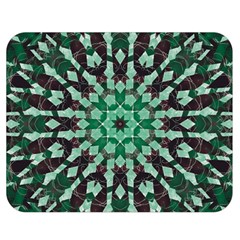 Abstract Green Patterned Wallpaper Background Double Sided Flano Blanket (medium)  by Nexatart