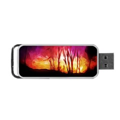 Fall Forest Background Portable Usb Flash (one Side) by Nexatart