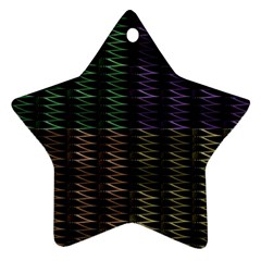 Multicolor Pattern Digital Computer Graphic Star Ornament (two Sides) by Nexatart