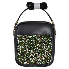 Camouflaged Seamless Pattern Abstract Girls Sling Bags